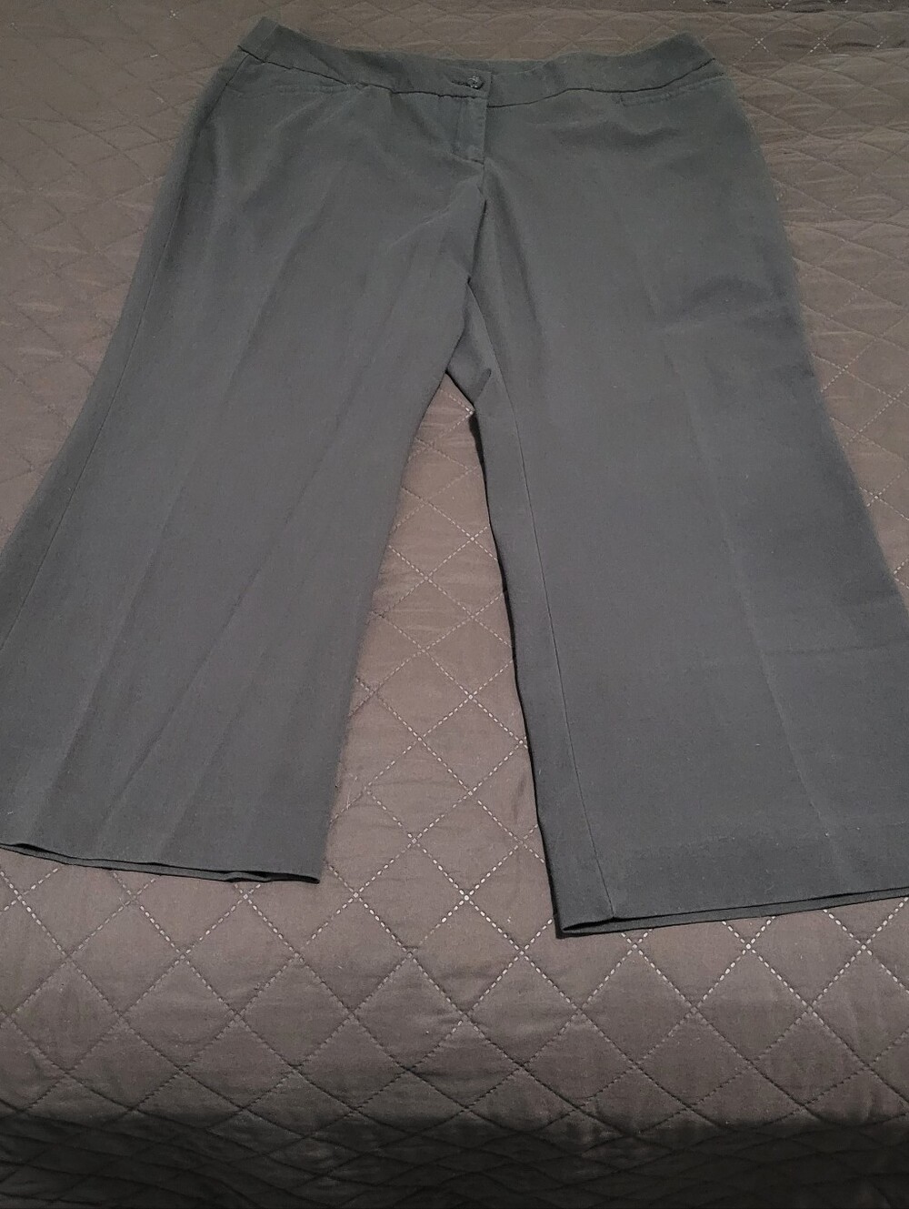 Lane Bryant Plus Size Wide Leg Tailored Dress Pants Career Trousers Brown